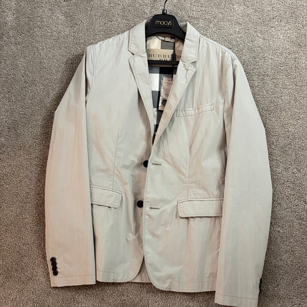 Burberry Brit Men’s Light Beige Single-Breasted Shirt Jacket